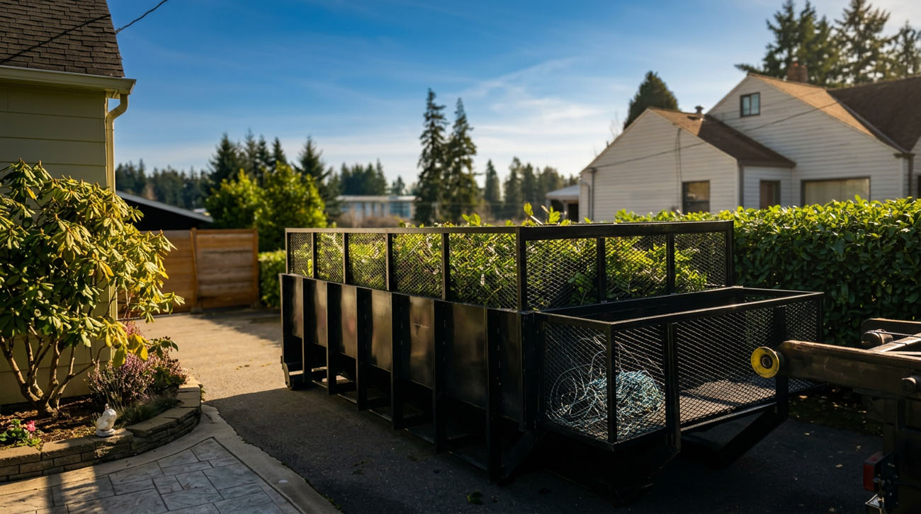 Dumpster rental for yard waste cleanup in Snohomish County